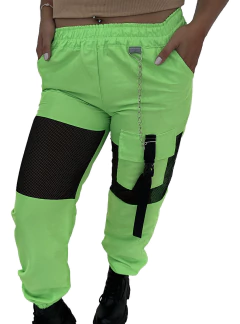 Imagen de Pantalon Jogger Con Cadena Y Tirador Microfibra Babucha