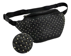 Riñonera Mujer Con Tachas Eco Cuero Pu Cuerina Moda Dama en internet