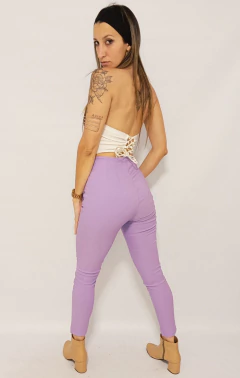 Corset Crop Top Mujer Dama Bengalina Strapless Cordones Moda - comprar online