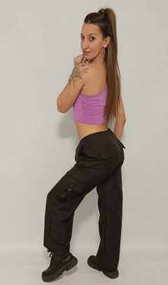 Pantalon Parachute Cargo Jogger Oversize Moda Mujer Amplio - comprar online