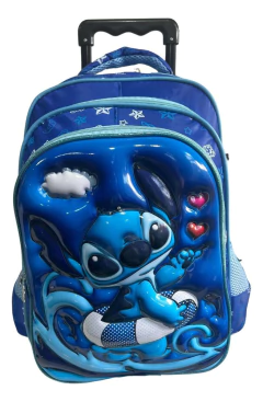 Imagen de Mochila Con Carro Personajes 3d 18 Con Luz Escolar Infantil