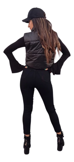 Chaleco Puffer Inflable Corto Mujer Abrigo Moda - NOU INDUMENTARIA