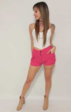 Imagen de Short Cargo De Mujer Pantalon Corto Bengalina Bolsillo Moda