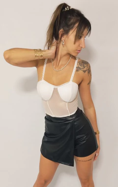 Top Mujer Encaje Transparente Sexy Fiesta Strapless Moda - tienda online
