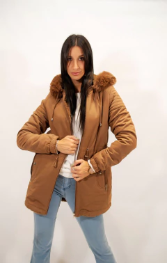 Campera Tapado Reversible Parka Mujer Gabardina Plush Larga - comprar online