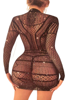 Imagen de Body Mujer Lenceria Erotica Hot Sexy Transparente Red Strass