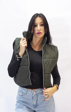 Chaleco Puffer Inflable Corto Mujer Abrigo Moda - comprar online