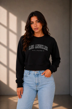 Buzo Pupero Mujer Algodon Crop Rustico Elastizado Dama Moda