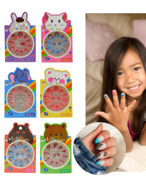 Uñas Postizas para nenas Autoadhesivas