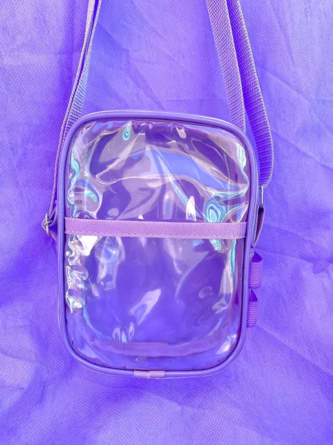 Bolsa Transparente Lilás com suporte para Lightstick