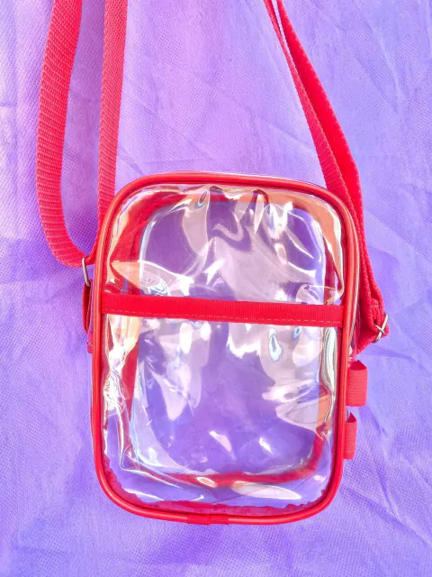 Bolsa Transparente Vermelha com suporte para Lightstick