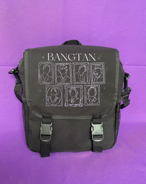 Bolsa/Mochila BANGTAN - (versao PRETA)