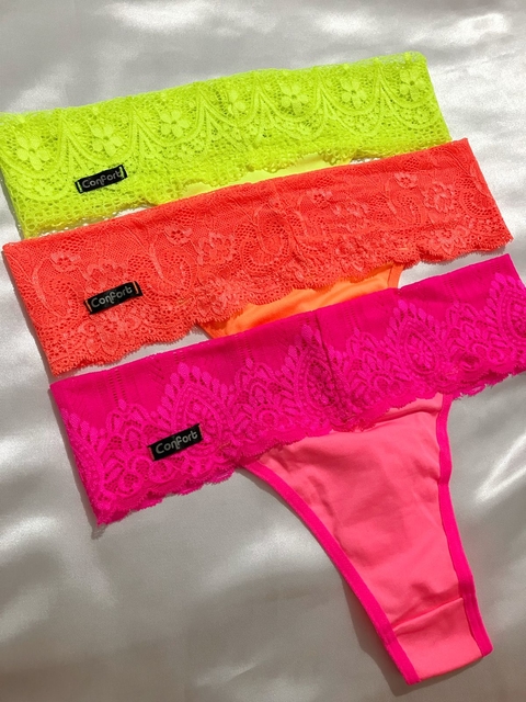 Calcinha Neon Fio Duplo