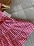 Vestido de Alça - Estampa Xadrez - Natal - Vermelho - ID 423 na internet