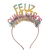 Vincha Feliz Cumpleaños Multicolor Degrade