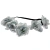 Vincha Diadema Flores de Tela Elastizada - Plateado - comprar online