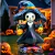 Globo Metalizado Halloween Espantapajaros con Base 155cm