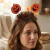 Vincha Flecos Halloween - Calabaza con brillo