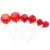 Cake Topper Esferas Traslucidas 6 Piezas - Rojo