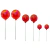 Cake Topper Esferas Traslucidas 6 Piezas - Rojo - comprar online