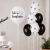 Set Globos 26 Piezas con Frase y Moños - Blanco y Negro