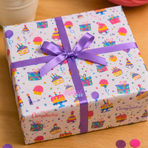 Papel de Regalo Impreso 65x95cm - Feliz Cumple