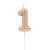 Vela Numero Globito Metalizada 10cm Champagne Dorado - tienda online