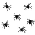Araña Tela Plush Negra 6cm x6 Unid - comprar online