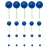 Cake Topper Esferas Gibreadas 20 Piezas - Azul - comprar online