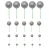 Cake Topper Esferas Gibreadas 20 Piezas - Plateado - comprar online