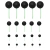 Cake Topper Esferas Gibreadas 20 Piezas - Negro - comprar online