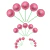 Cake Topper Esferas Gibreadas 20 Piezas - Rosa