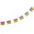 Guirnalda 250cm Flecos Impresos Arcoiris - comprar online
