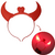 Vincha Diablo Roja Led