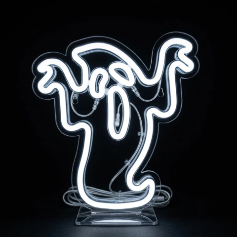 Cartel Luminoso Neon Halloween - Fantasma