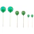 Cake Topper Esferas Traslucidas 6 Piezas - Verde - comprar online