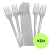 Tenedor Descartable Blanco - x50unid - comprar online