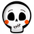 Plato Polipapel Calavera Halloween - x6 unid