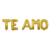 Globo Metalizado Set Frase Te amo 40cm - comprar online