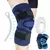 Joelheira de Compressão com Proteção Patelar azul da NEENCA, com suporte lateral e almofada patelar.