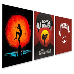 kit 3 Quadros Decorativos Karate Kid