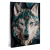 Imagem do kit 3 Quadros Decorativos Leão Águia e Lobo