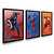 Kit 3 Quadros Decorativos Filme Marvel Capitão America, Homem Aranha e Homem de Ferro - comprar online