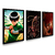 kit 3 Quadros Decorativos Rock Lee vs. Gaara