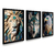 kit 3 Quadros Decorativos Leão Águia e Lobo - comprar online