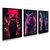 Kit 3 Quadros Decorativos Gato Cyberpunk - comprar online