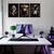 kit 3 Quadros Decorativos Leão Águia e Lobo Gold na internet