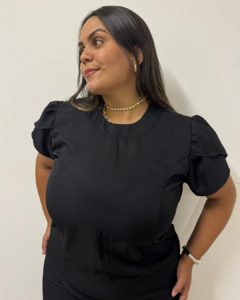 Scrub Tulipa Plus Size - Preto - loja online