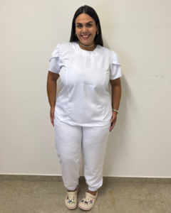 Scrub Tulipa Plus Size - Branco - comprar online