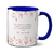 Caneca Feliz Aniversário C Nome Flores Laranja - Caneca Personalizada - AShow Presente 